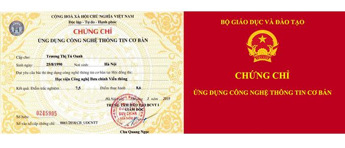 Chứng chỉ Tin học theo TT03